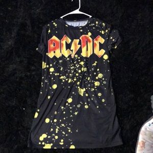Ac dc t shirt dress small